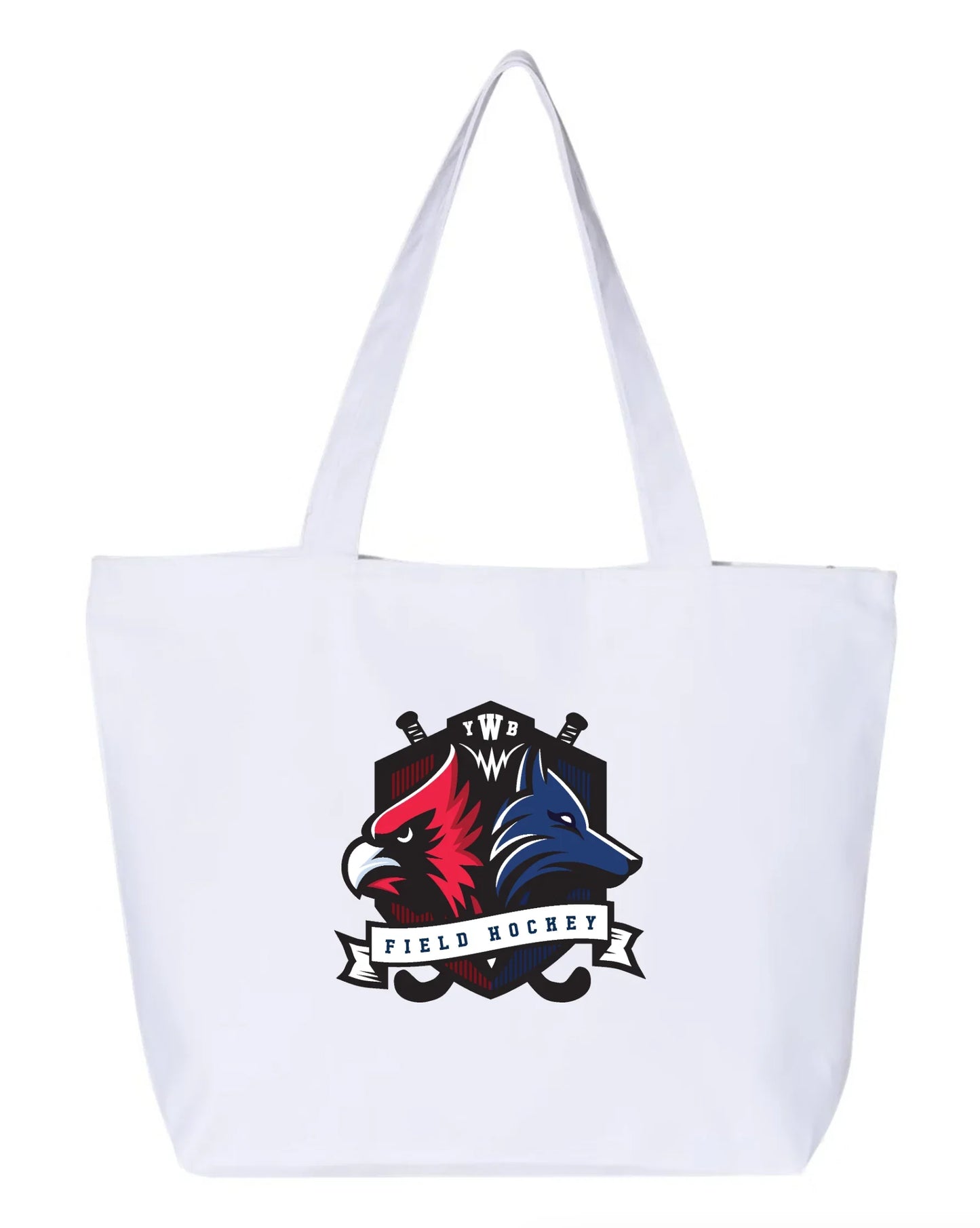 "WYB FIELD HOCKEY" Zippered Canvas Tote - Varsity92
