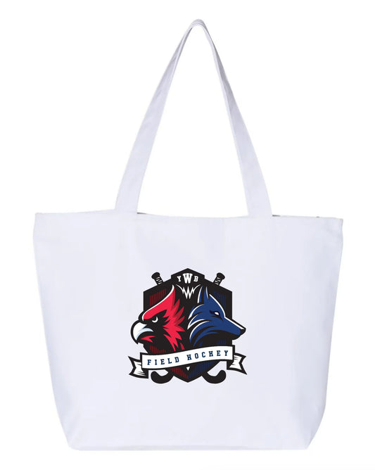 "WYB FIELD HOCKEY" Zippered Canvas Tote - Varsity92