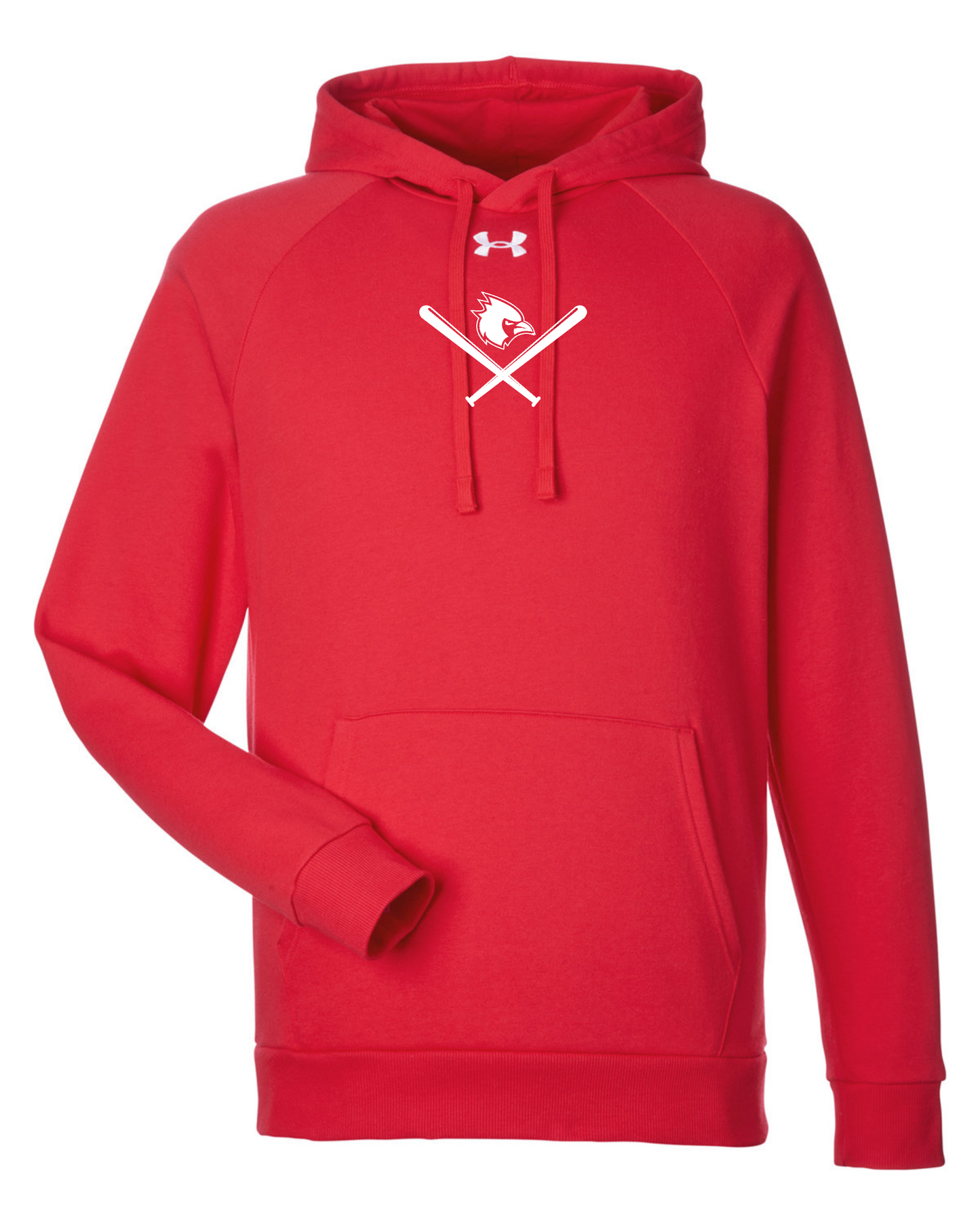 "Cardinal + Baseball Bats" Under Armour Men's Fleece Hoodie
