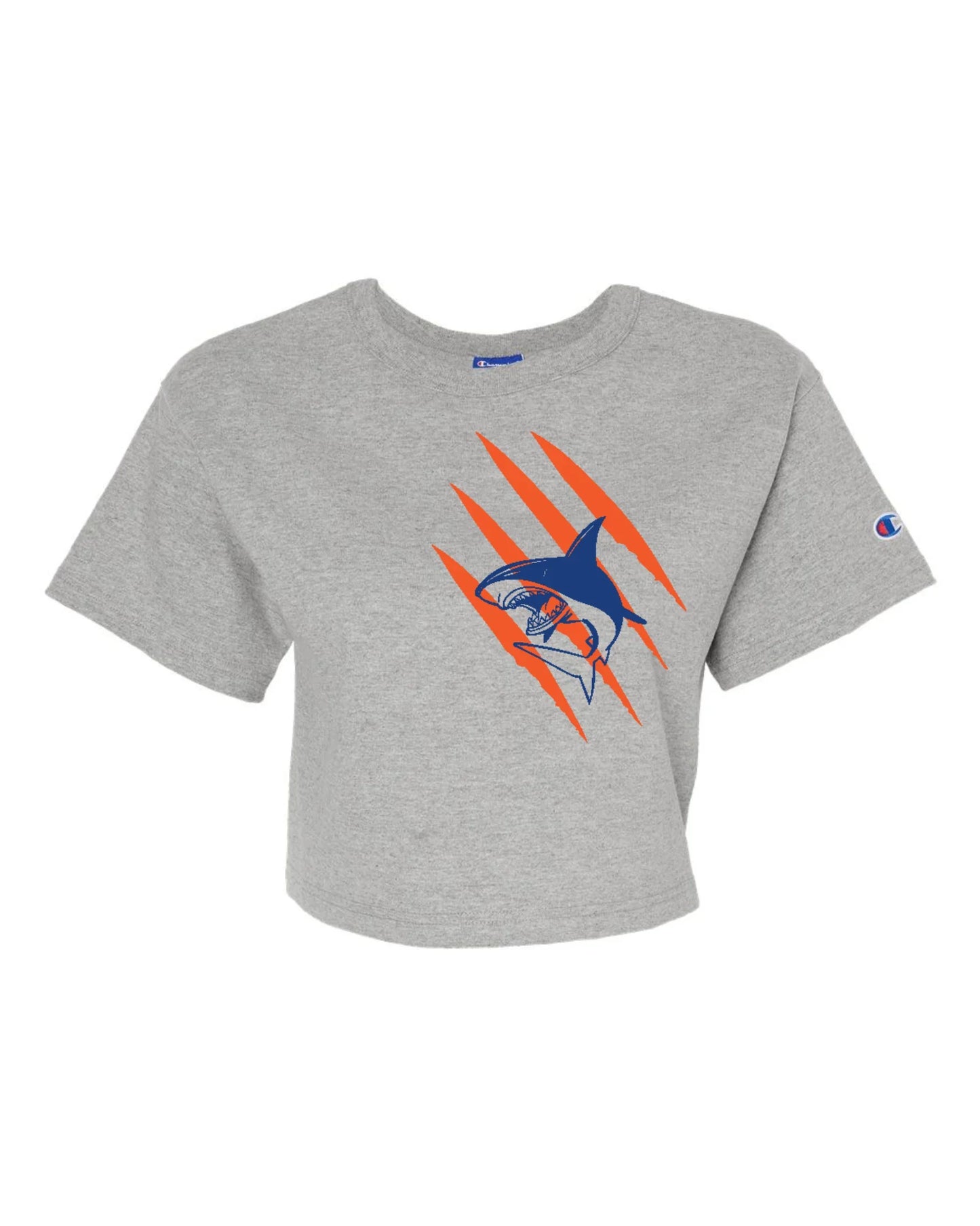 Northwest Swim "Shark Logo" Champion Boxy Fit Crop Tee - Varsity92