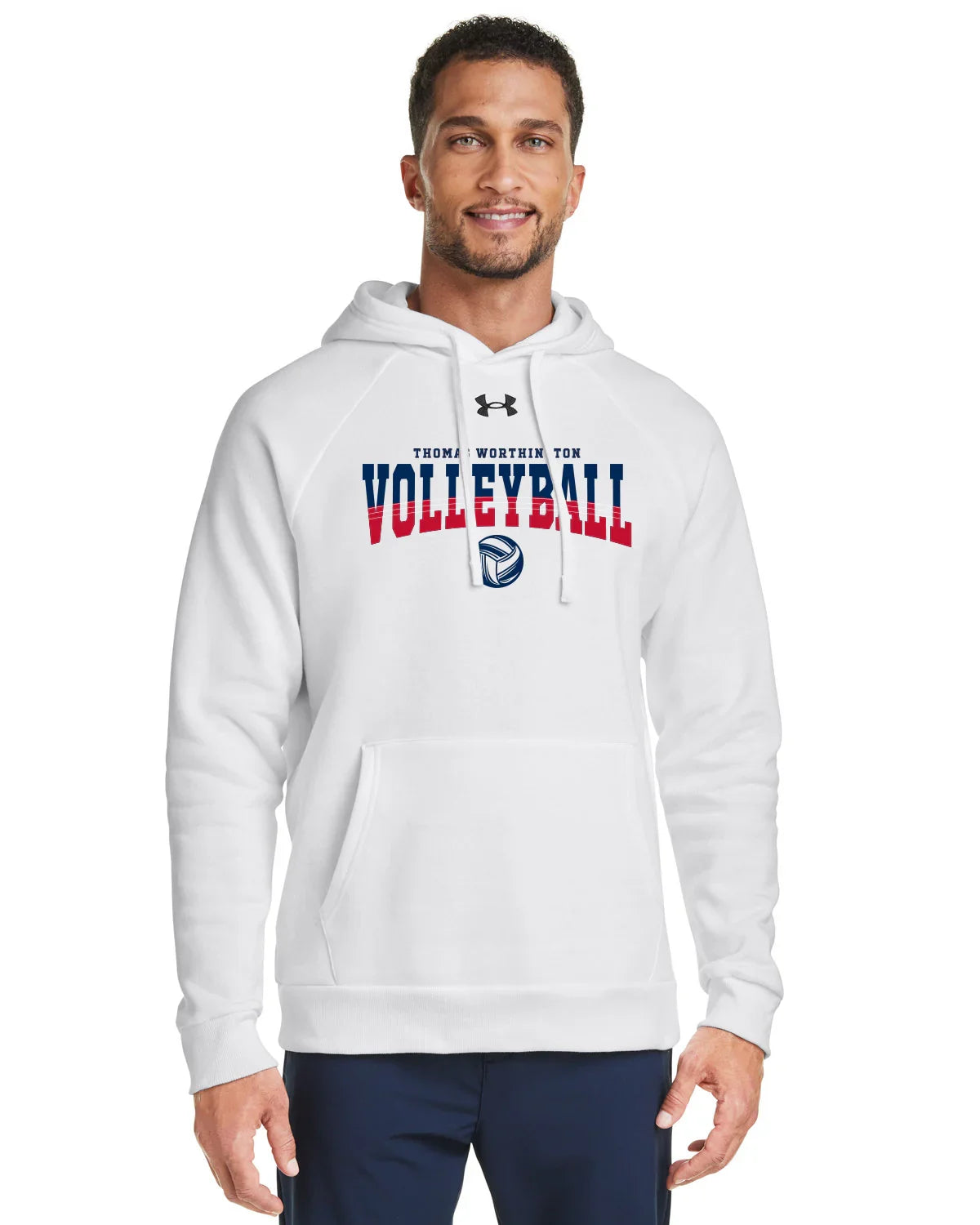 "Thomas Worthington Volleyball" Under Armour Rival Fleece Hoodie - Varsity92