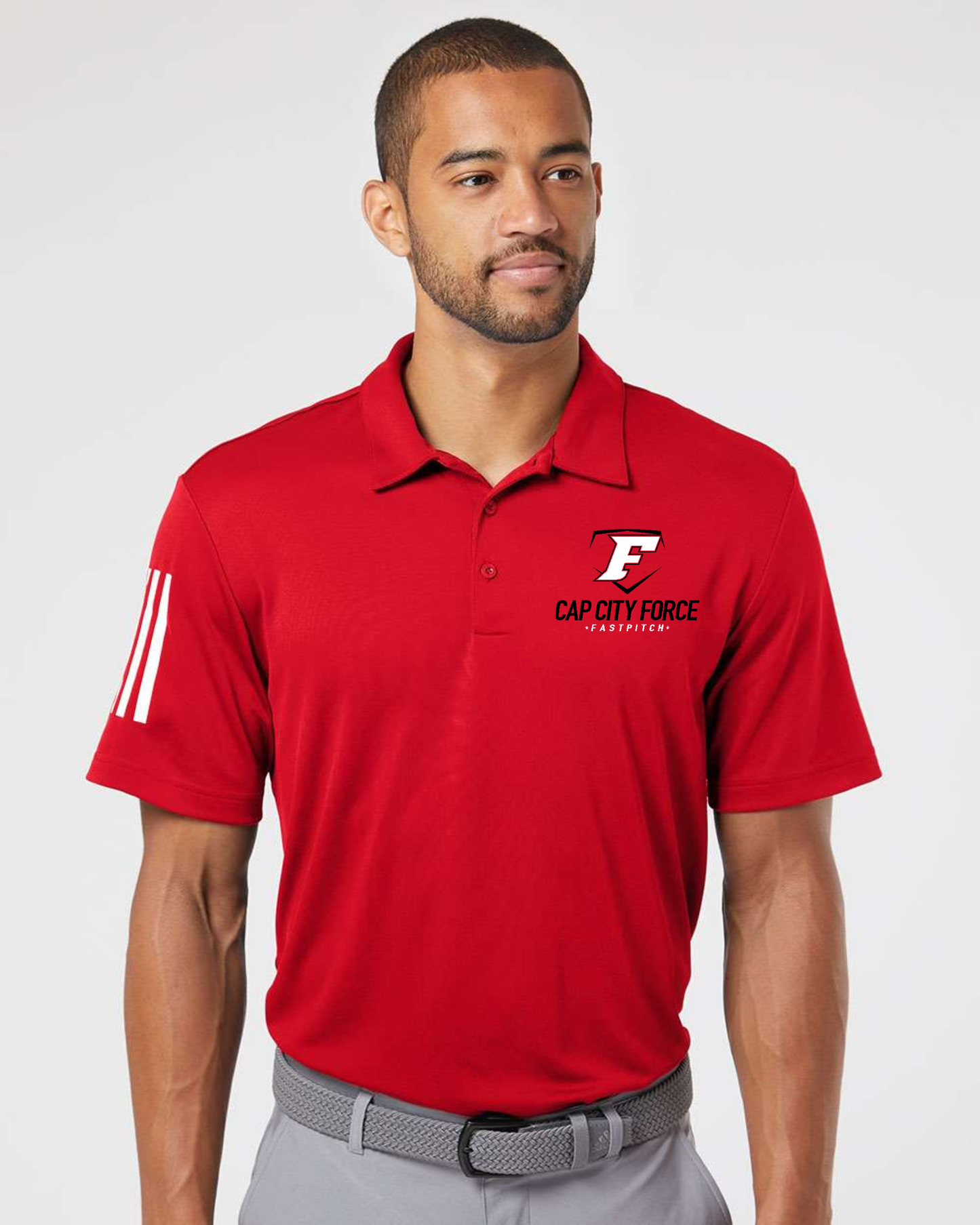 Cap City Force Softball Embroidered Men’s Adidas Polo