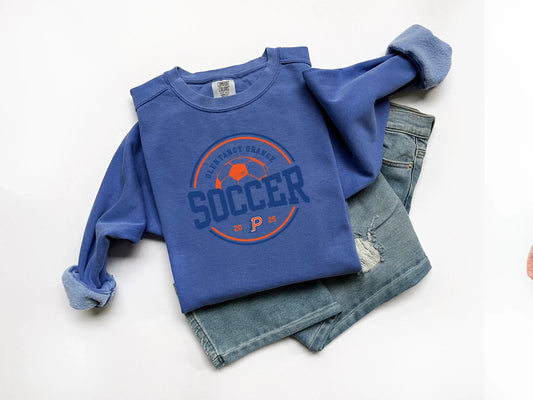 Olentangy Orange “Soccer Circle” Comfort Colors Vintage Sweatshirt - Varsity92
