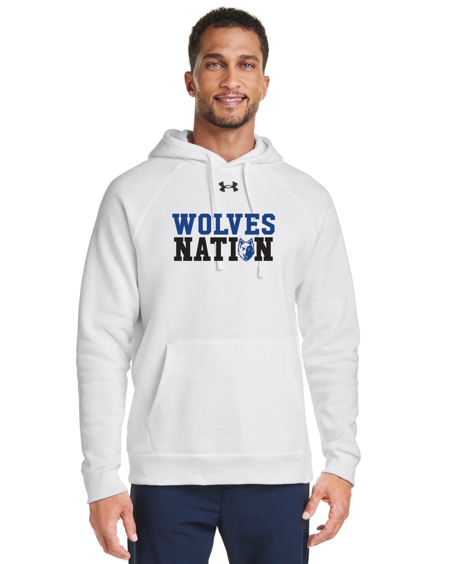 "Wolves Nation" Under Armour Men's Fleece Hoodie - Varsity92