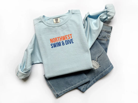 "Northwest Swim” Comfort Colors Vintage Sweatshirt - Varsity92