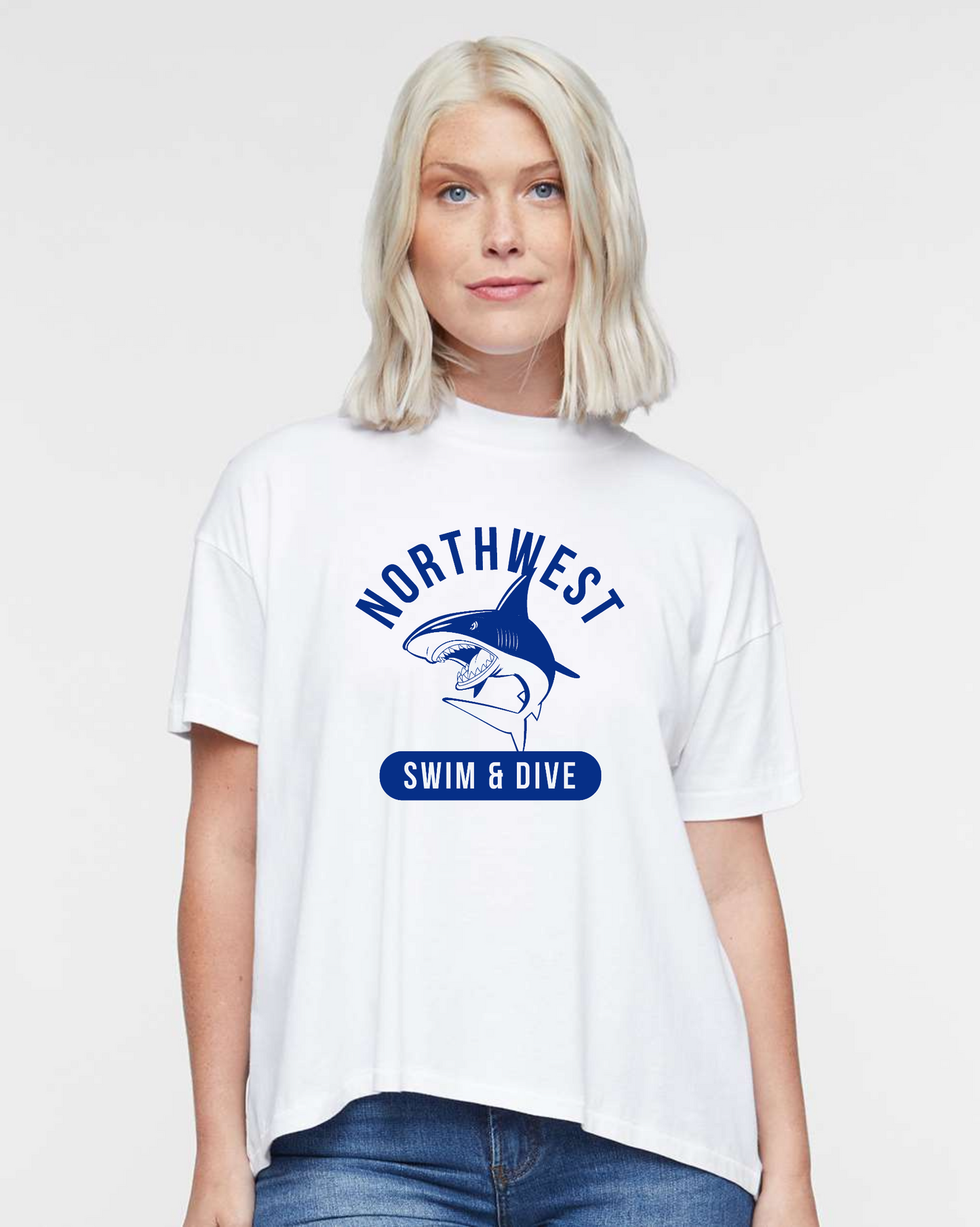 "Northwest Swim Swim & Dive" Hi-Lo Women's Relaxed Tee