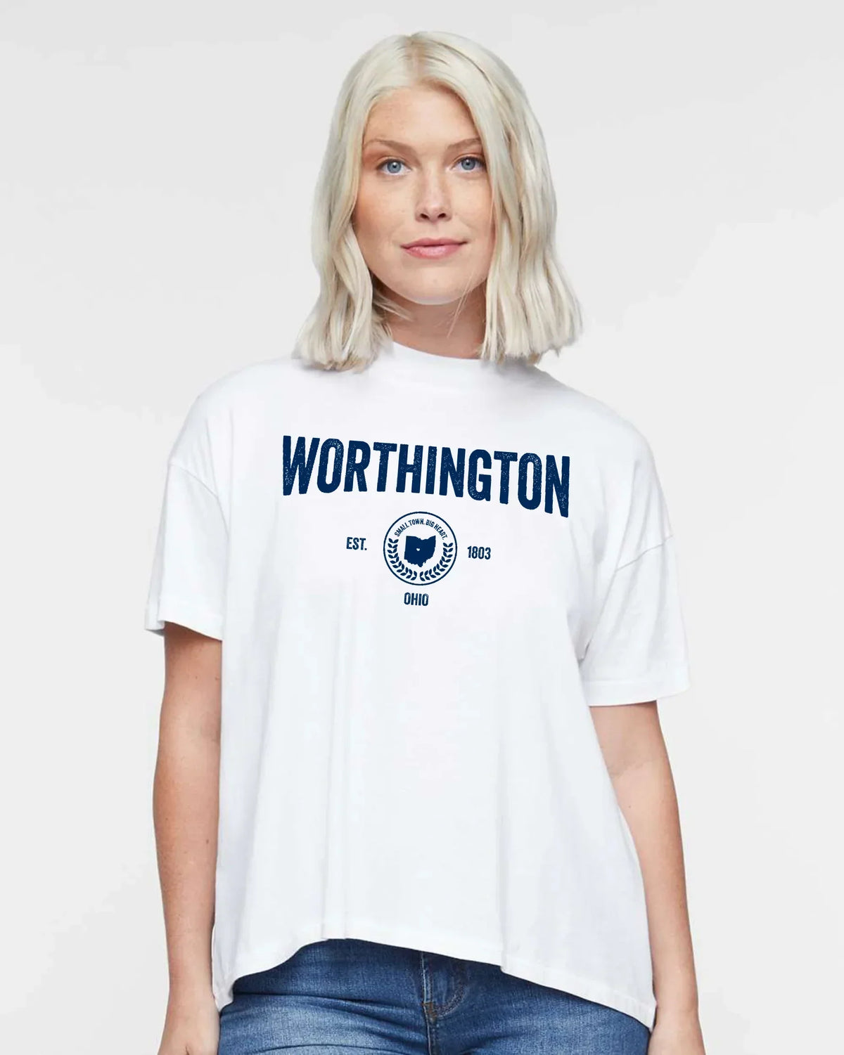 Worthington Hi-Lo Women's Relaxed Tee - Varsity92