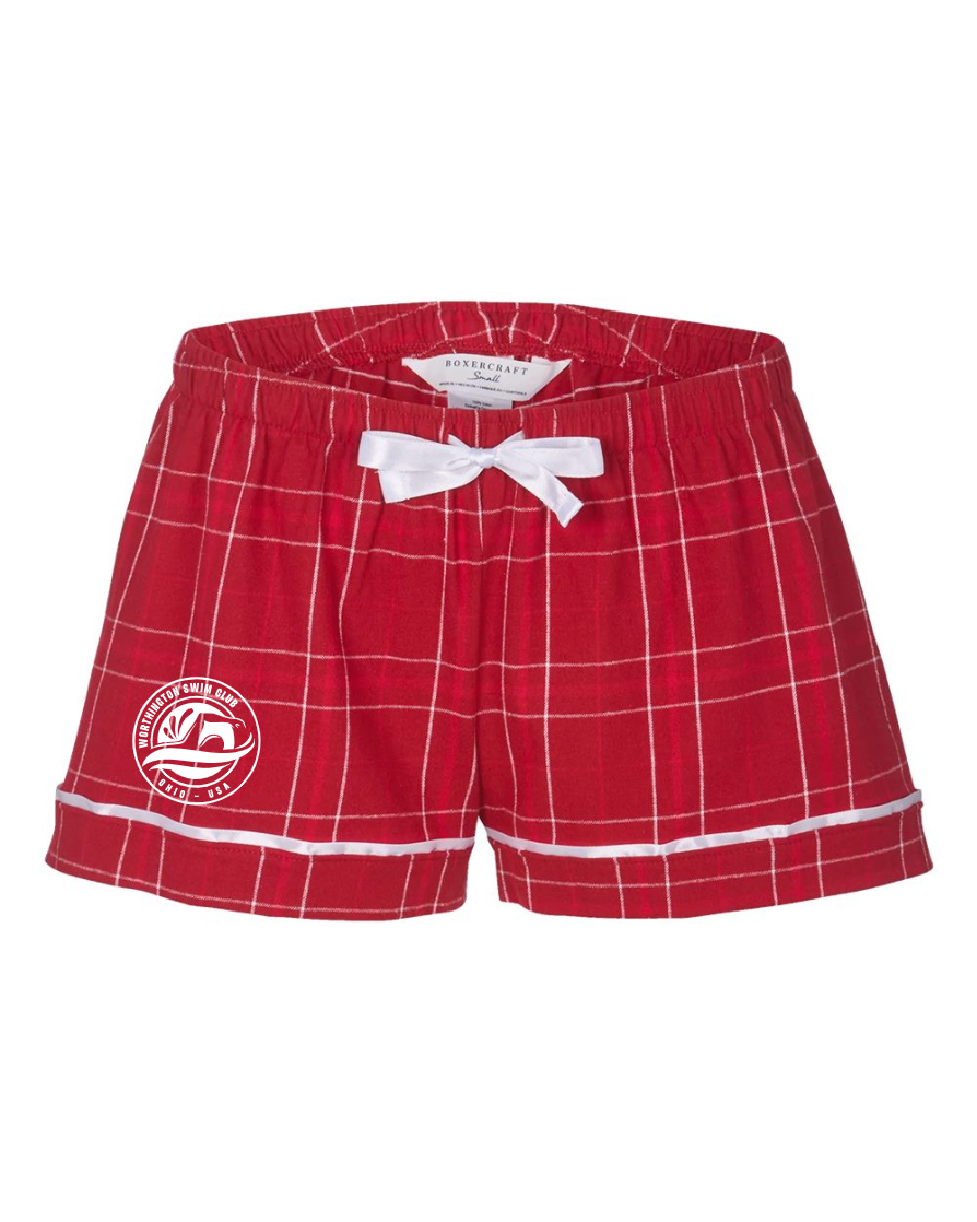 "Worthington Swim Club" Boxercraft Women's Flannel Shorts