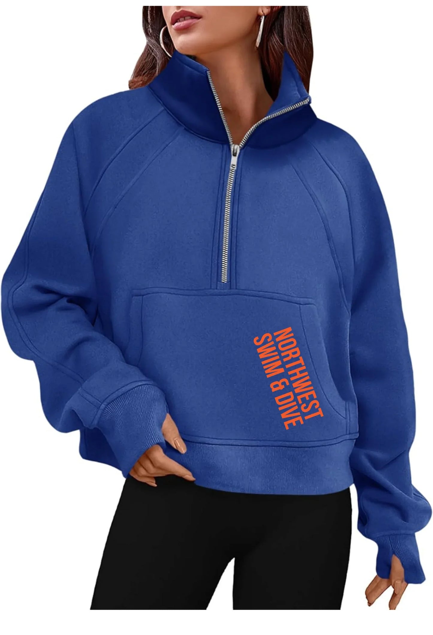 "NORTHWEST SWIM & DIVE" 1/2 Zip Women’s Sweatshirt - Varsity92