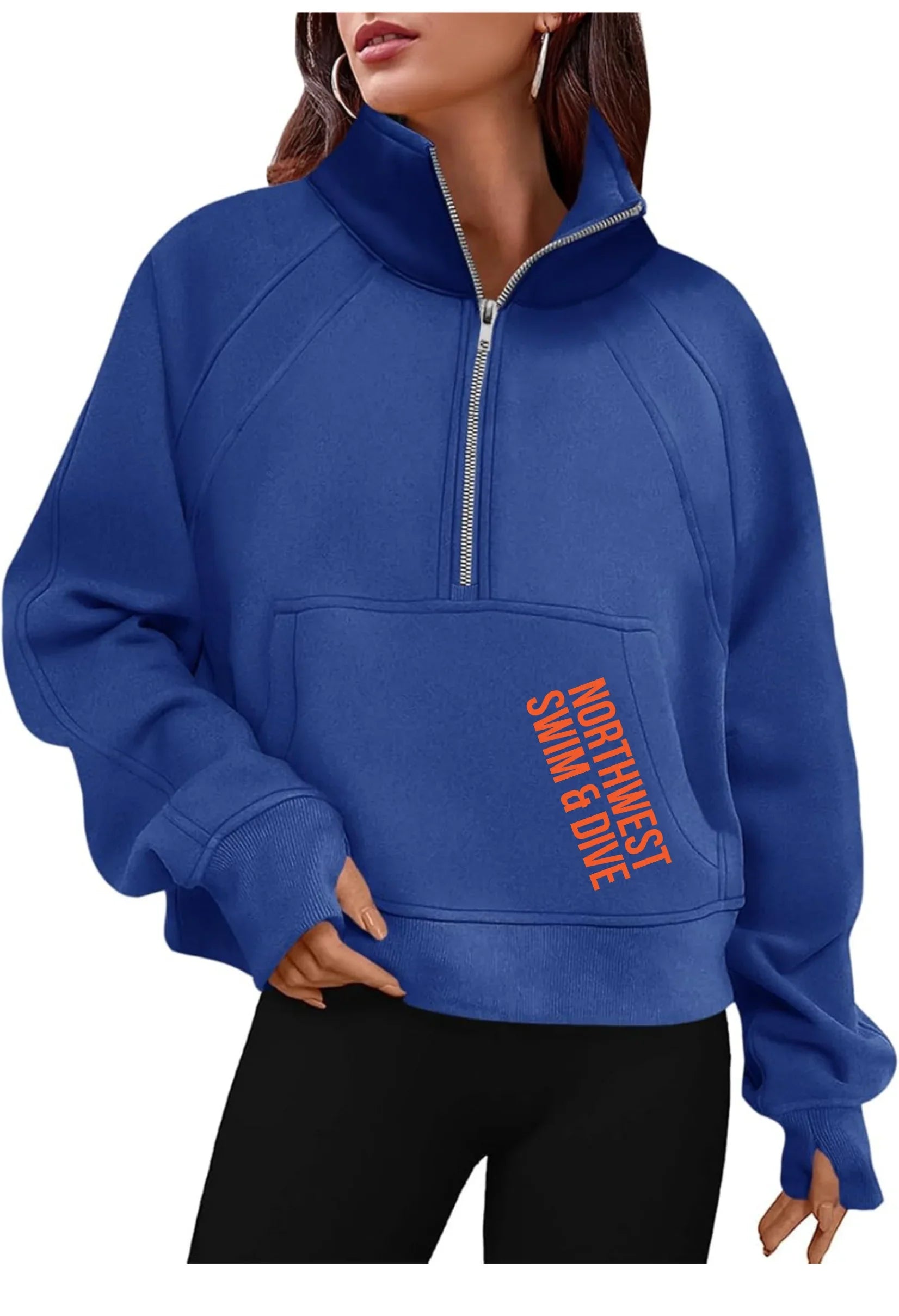 "NORTHWEST SWIM & DIVE" 1/2 Zip Women’s Sweatshirt - Varsity92