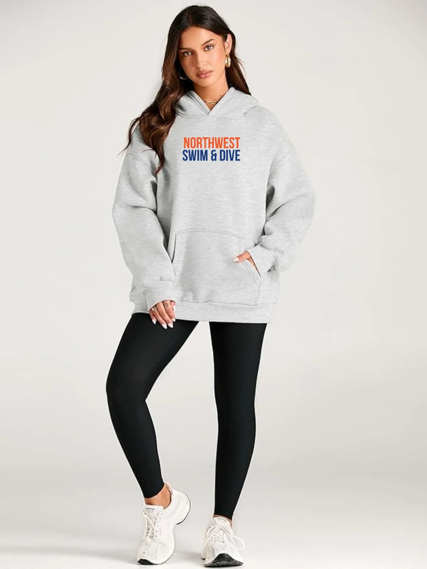 "Northwest Swim & Dive" Women's Oversized Hoodie - Varsity92