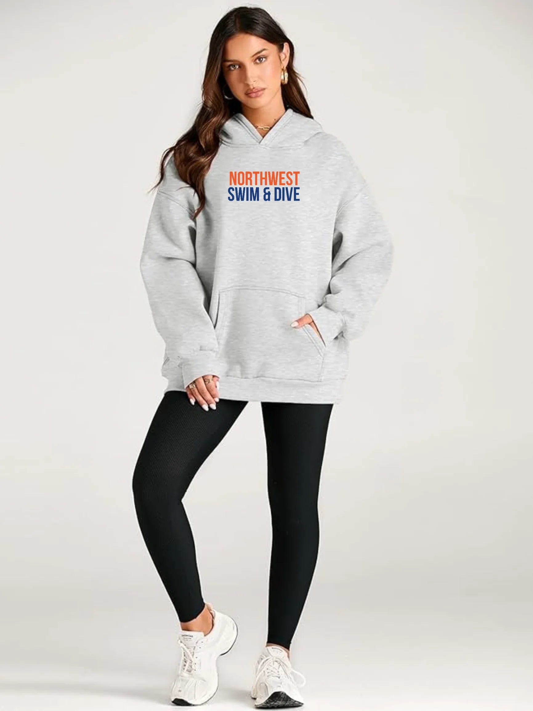 "Northwest Swim & Dive" Women's Oversized Hoodie - Varsity92
