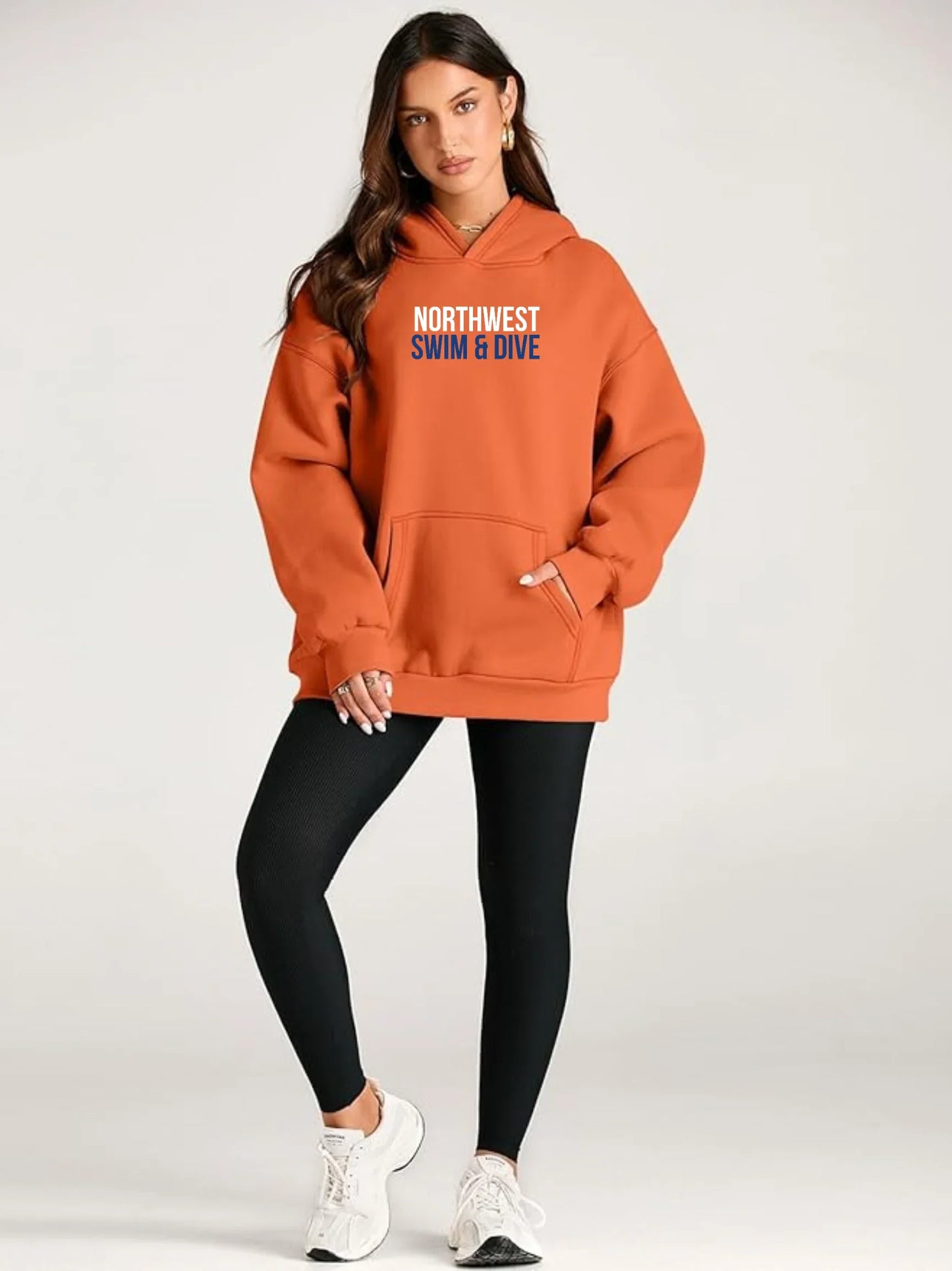 "Northwest Swim & Dive" Women's Oversized Hoodie - Varsity92