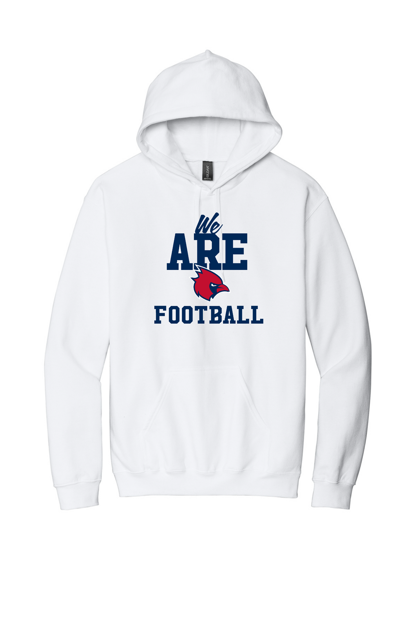 "We Are Cardinal Football" Thomas Worthington Softstyle Midweight Pullover Hooded Sweatshirt (Adult & Youth Sizes)
