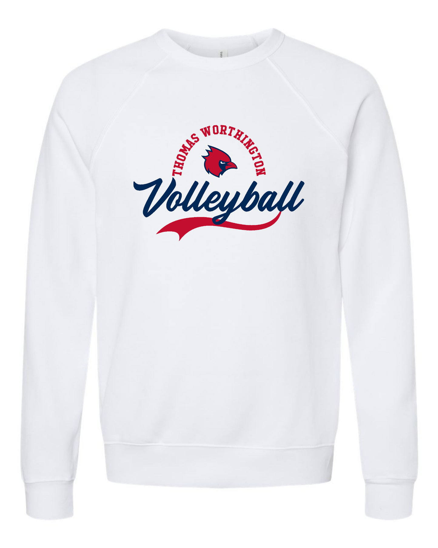 "Thomas Worthington Volleyball" Cardinal Unisex Super Soft Crew Sweatshirt