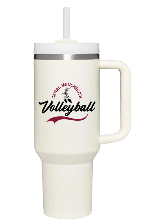 "Canal Winchester Volleyball" Script 40oz Insulated Tumbler - Varsity92