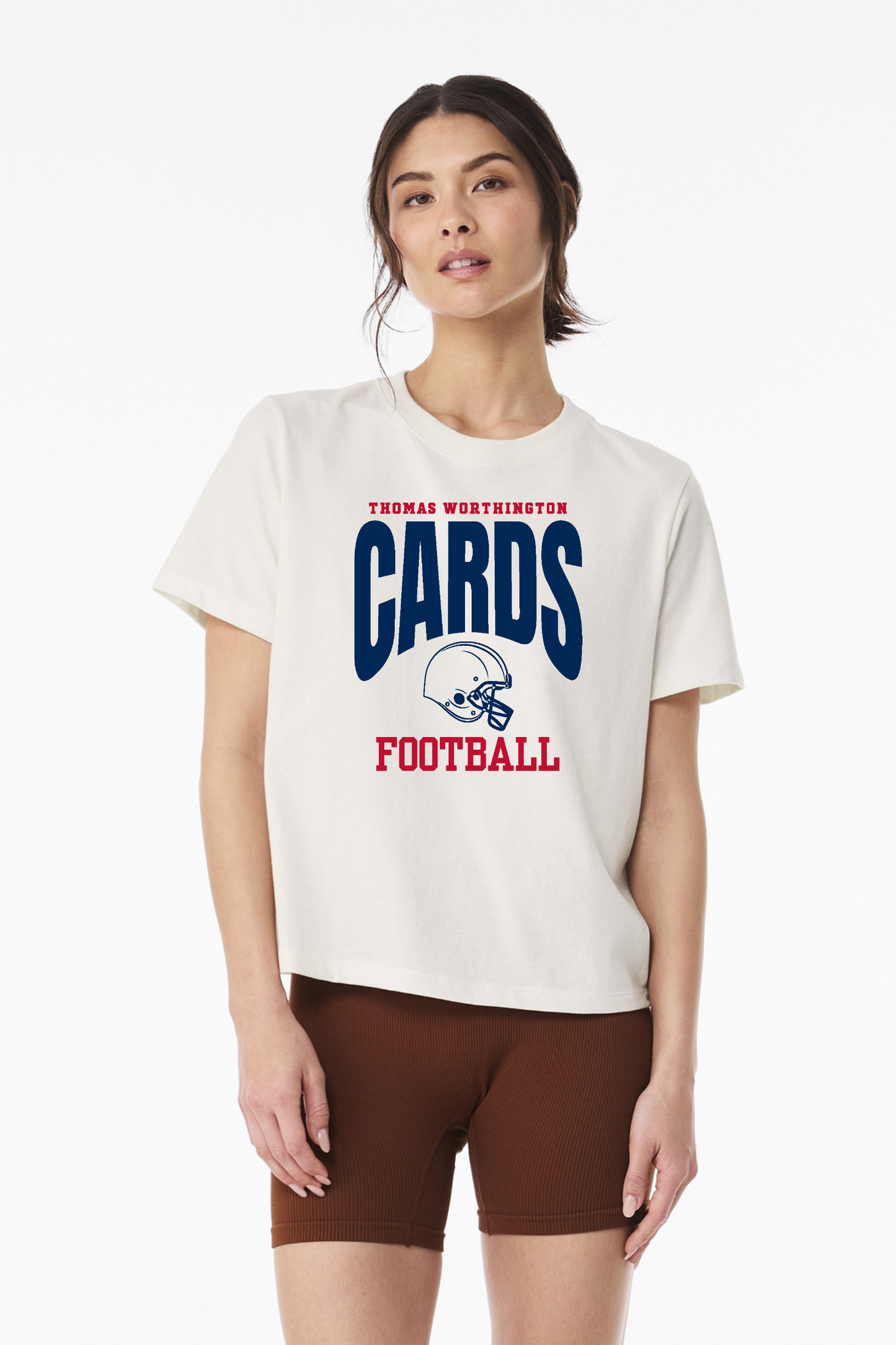 "Cards Football" Thomas Worthington Women's Heavyweight Vintage Tee