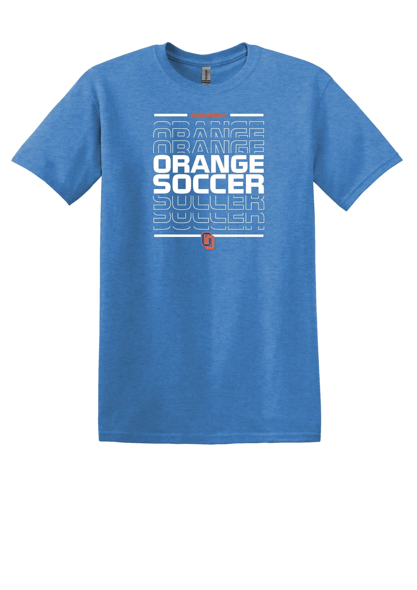 Olentangy "Orange Soccer Reflection " Unisex Softstyle Tee - Varsity92