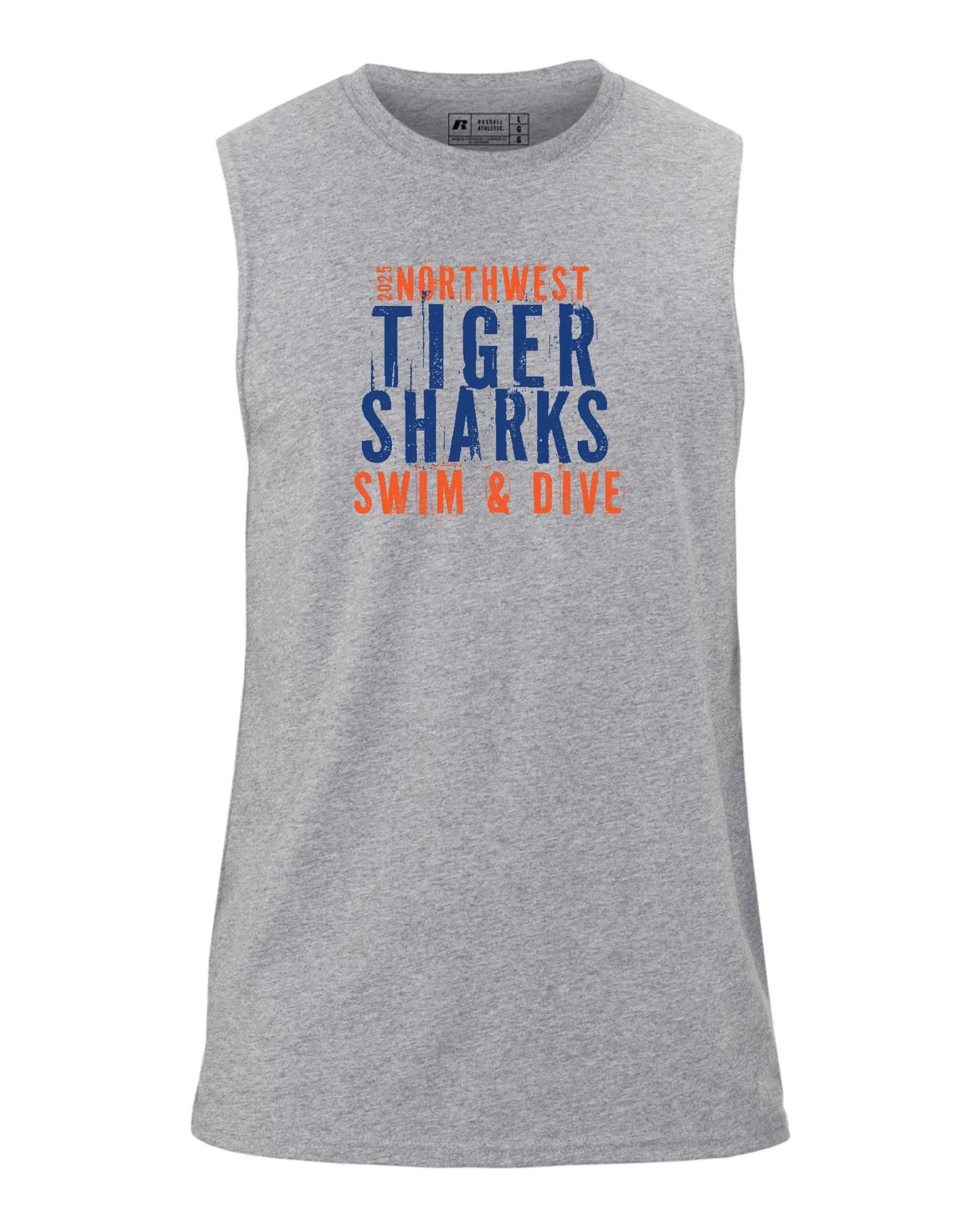 Northwest Swim "TIGERSHARKS" Russell Athletic Sleeveless Tee - Varsity92