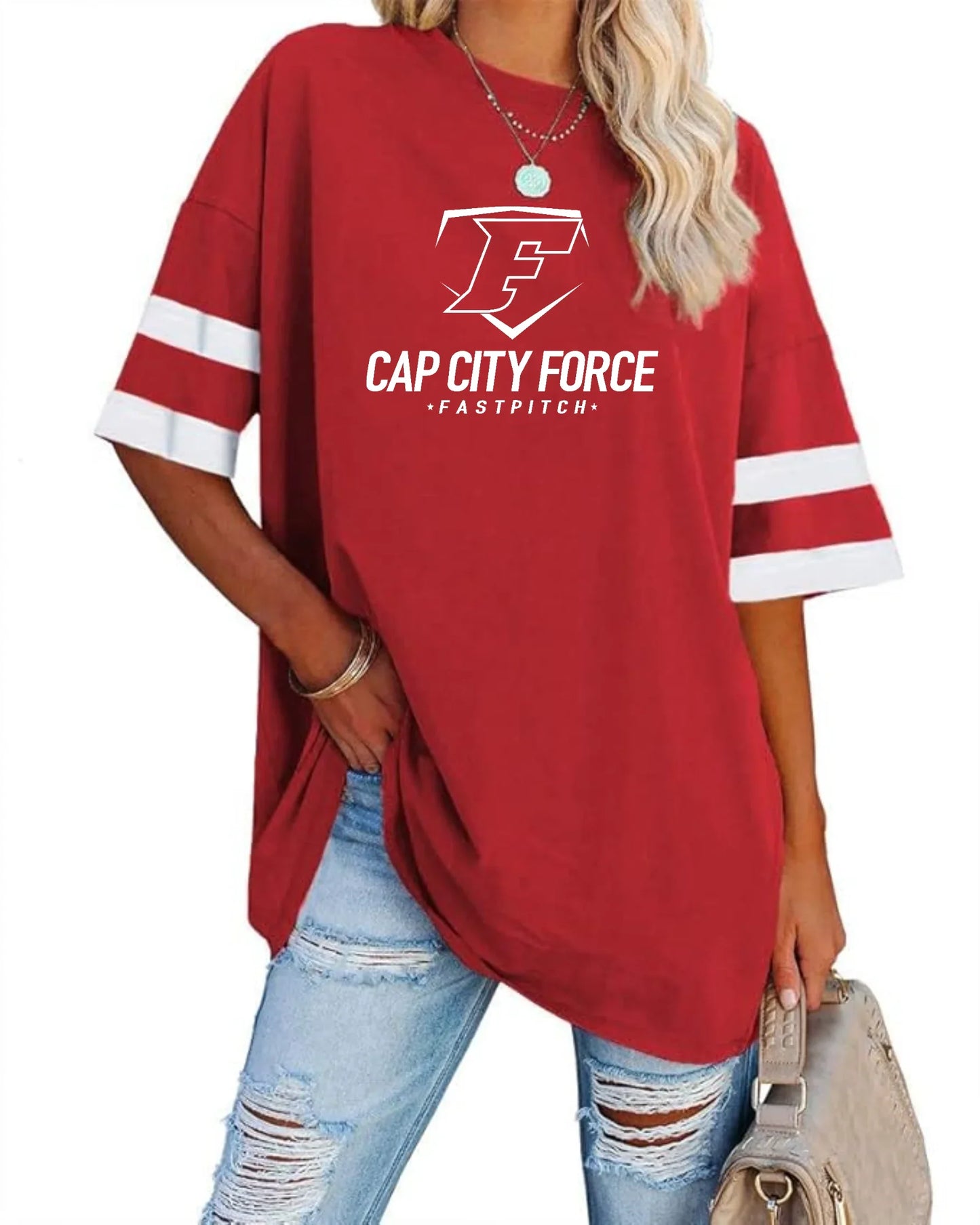 Cap City Force Softball Women’s Loose Fit Tee - Varsity92