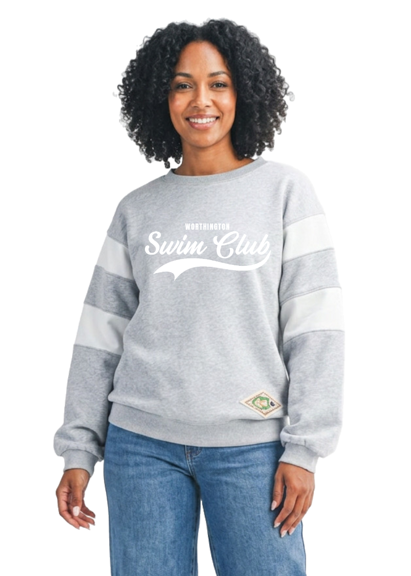 "Worthington Swim Club "Women's Oversized Crew Sweatshirt