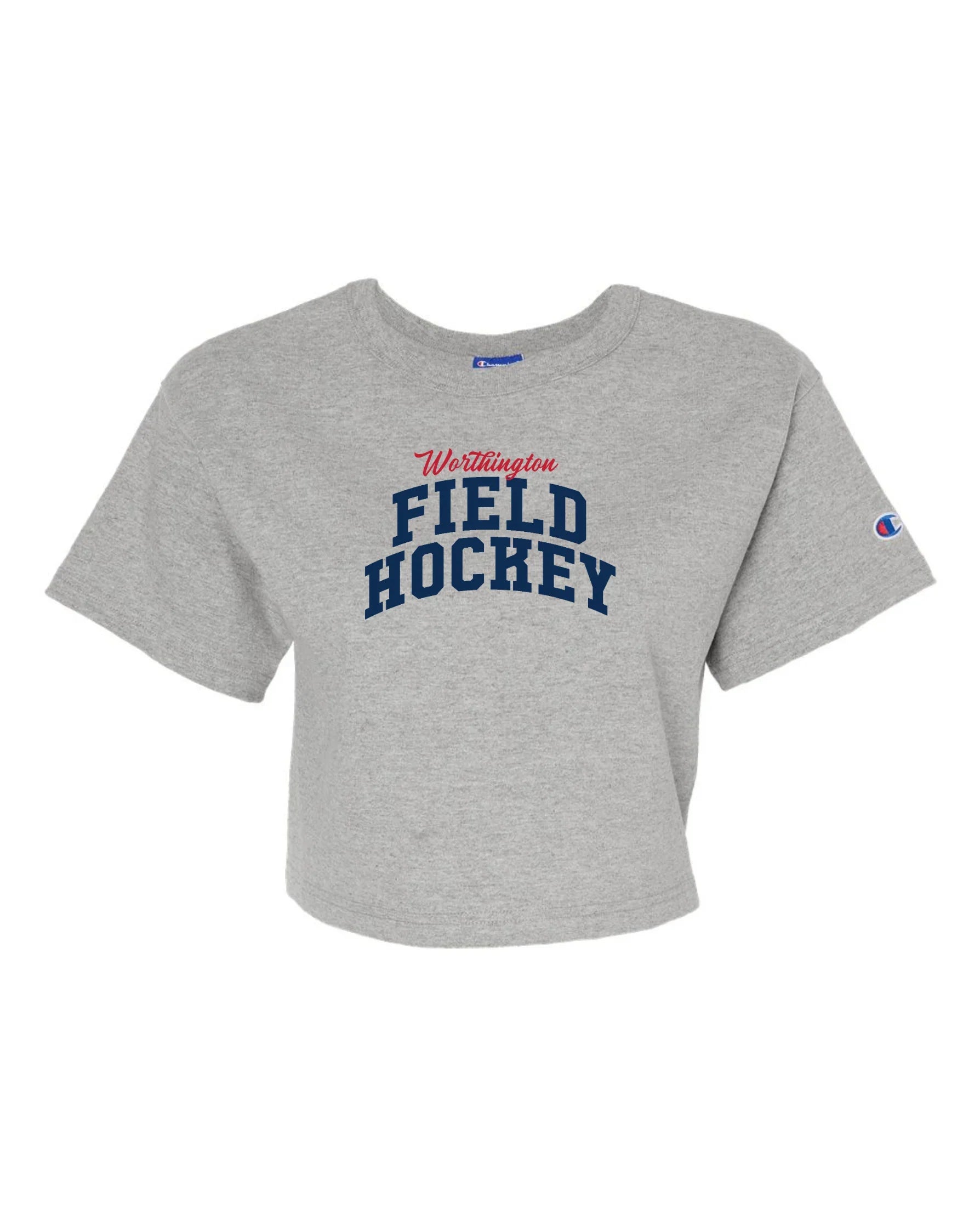 "WORTHINGTON FIELD HOCKEY" Champion Boxy Fit Crop Tee - Varsity92
