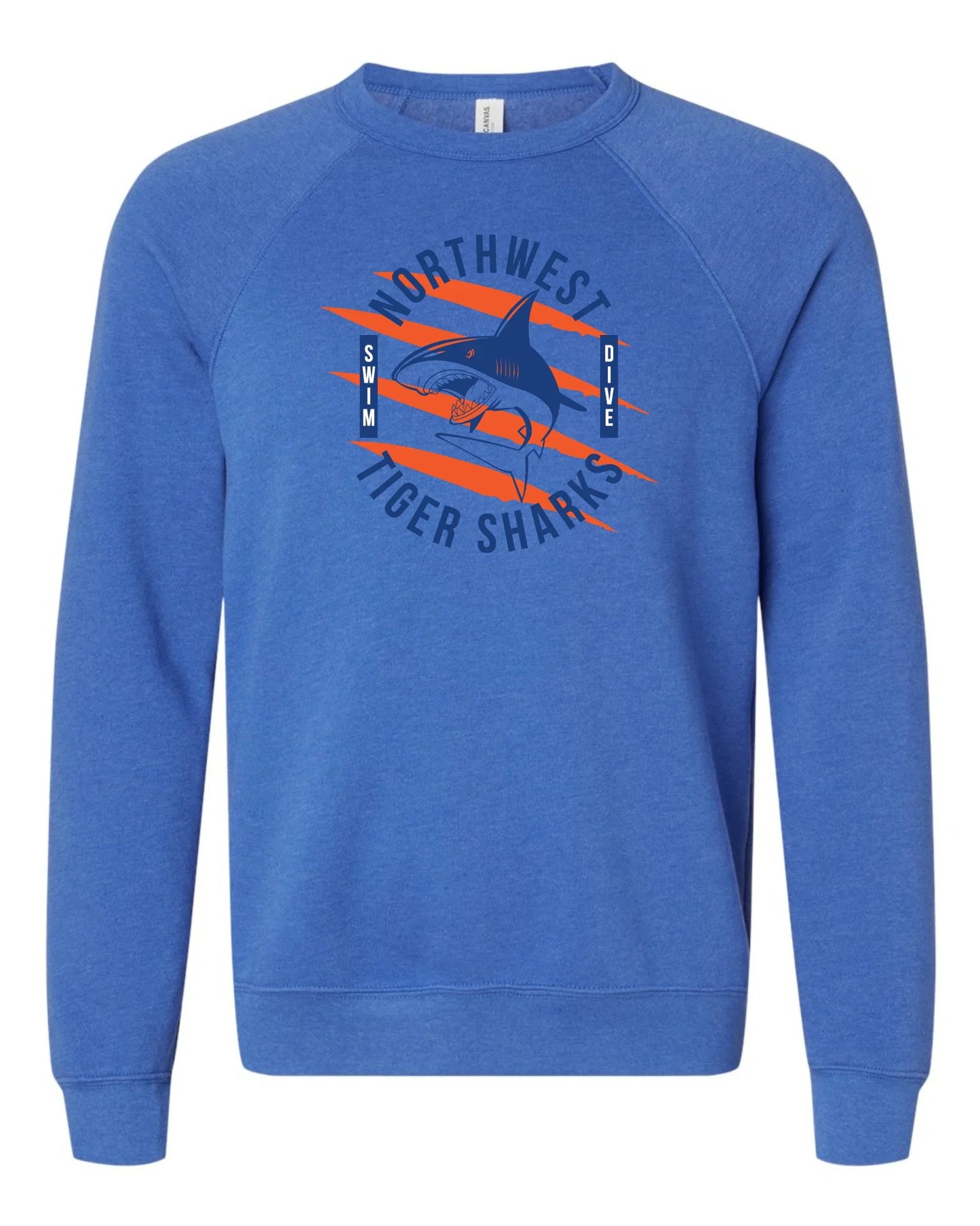Northwest Swim "2025 TIGERSHARKS" Super Soft Crew Sweatshirt - Varsity92