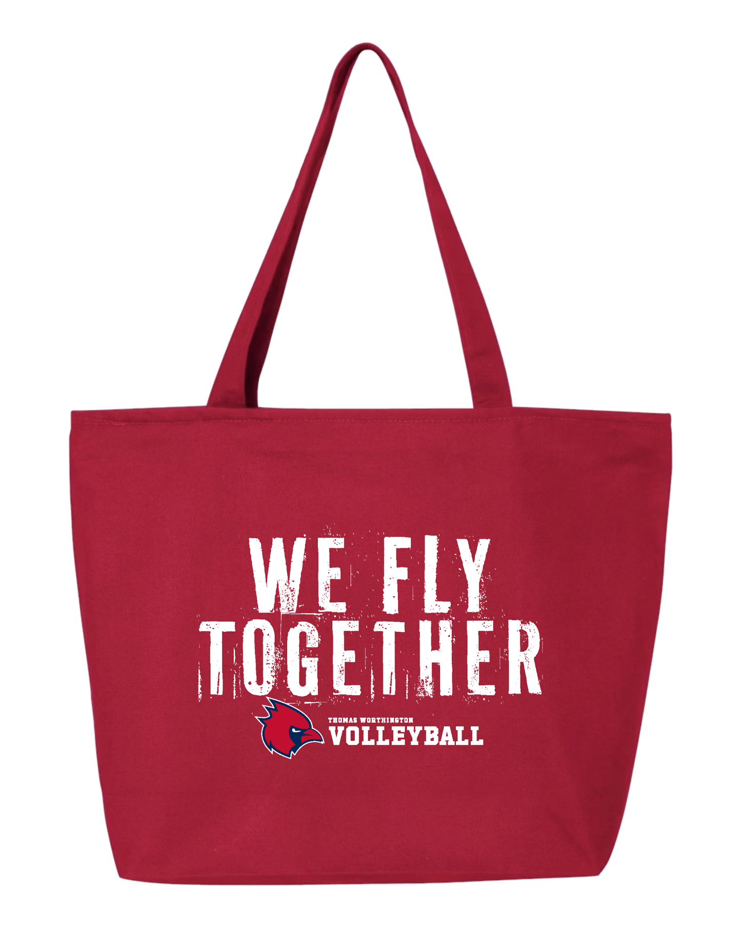 Thomas Worthington Volleyball "We Fly Together" Zippered Canvas Tote