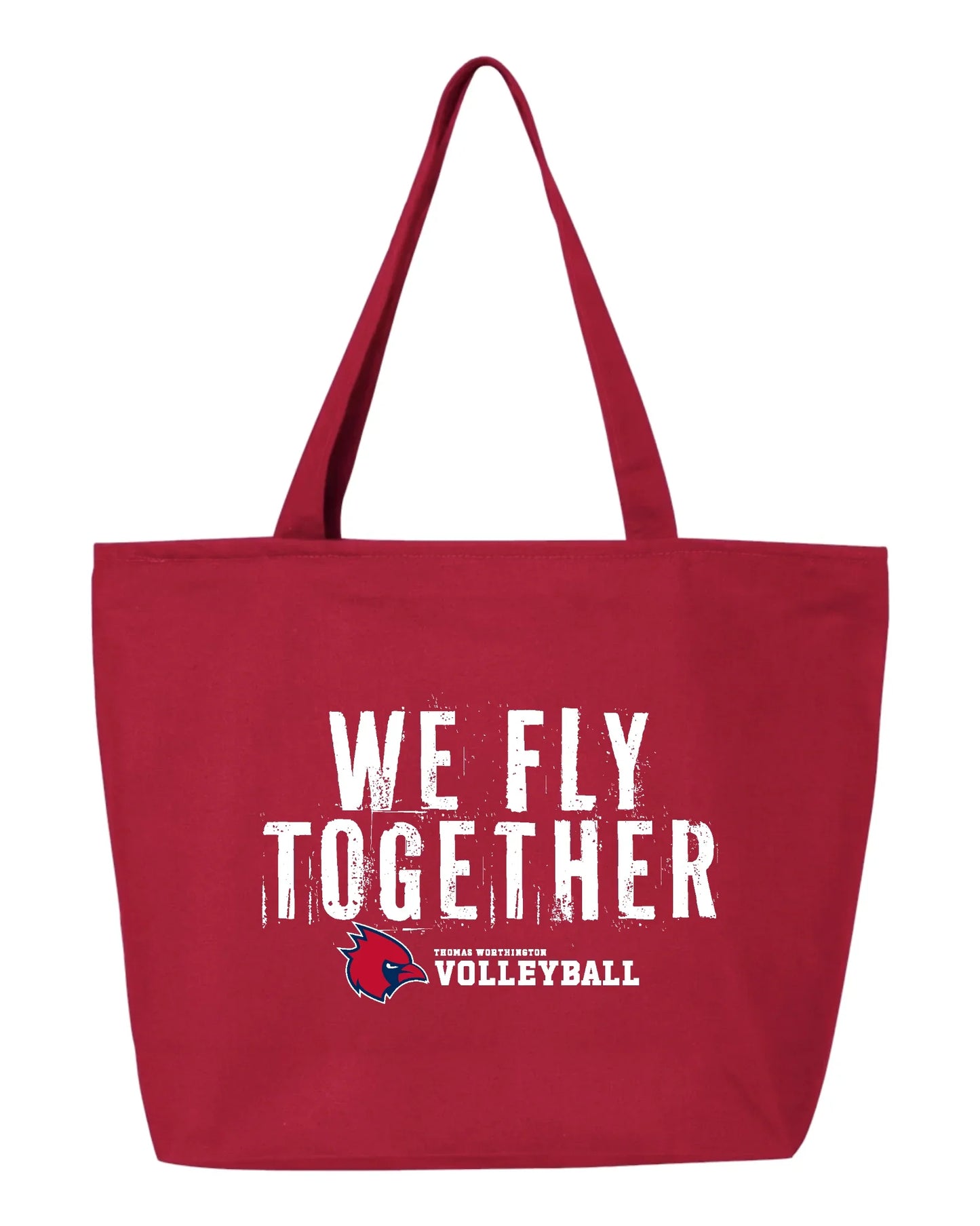 Thomas Worthington Volleyball "We Fly Together" Zippered Canvas Tote - Varsity92