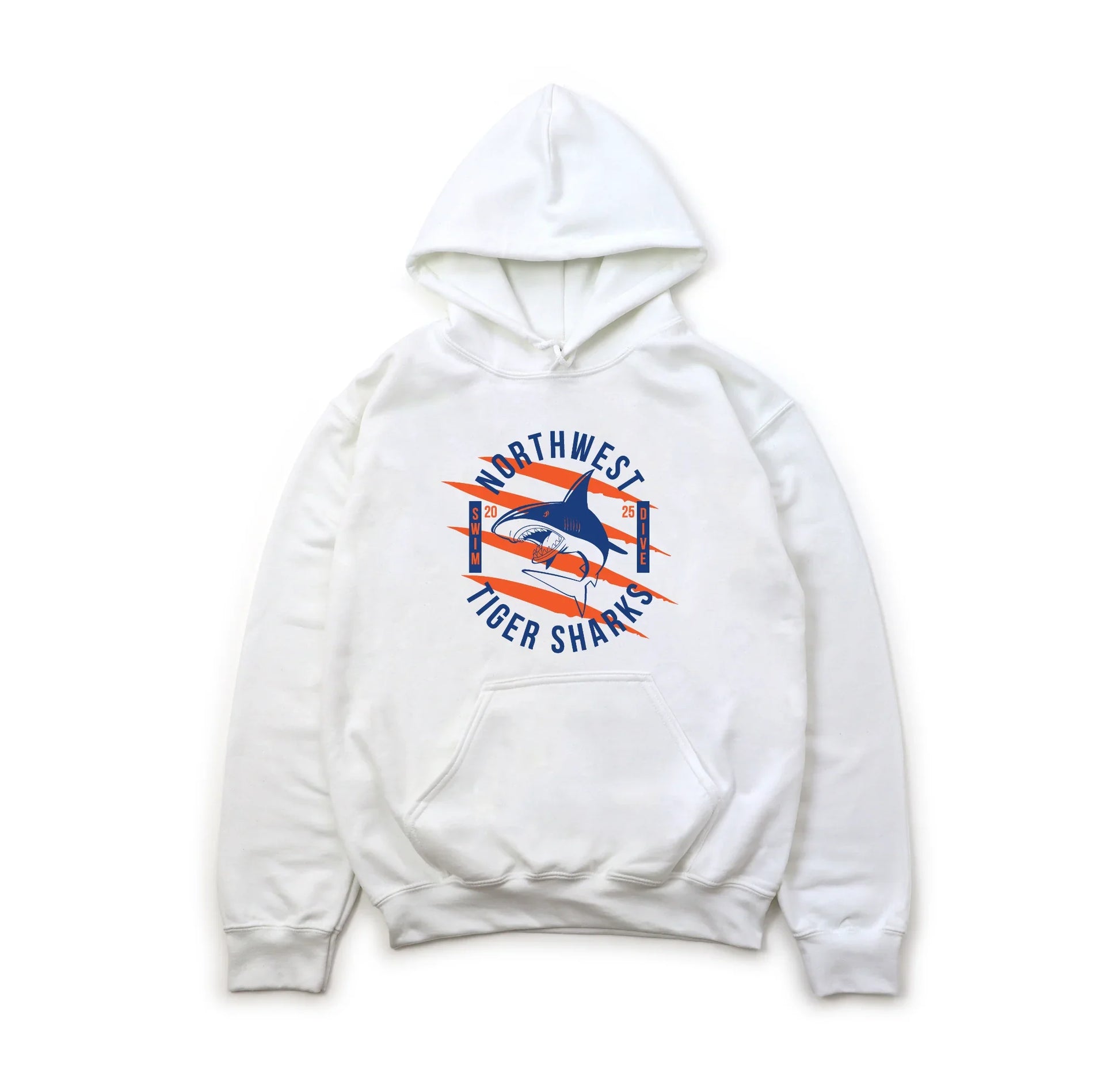 Northwest Swim "2025 TIGERSHARKS" Unisex Heavy Blend Hoodie - Varsity92