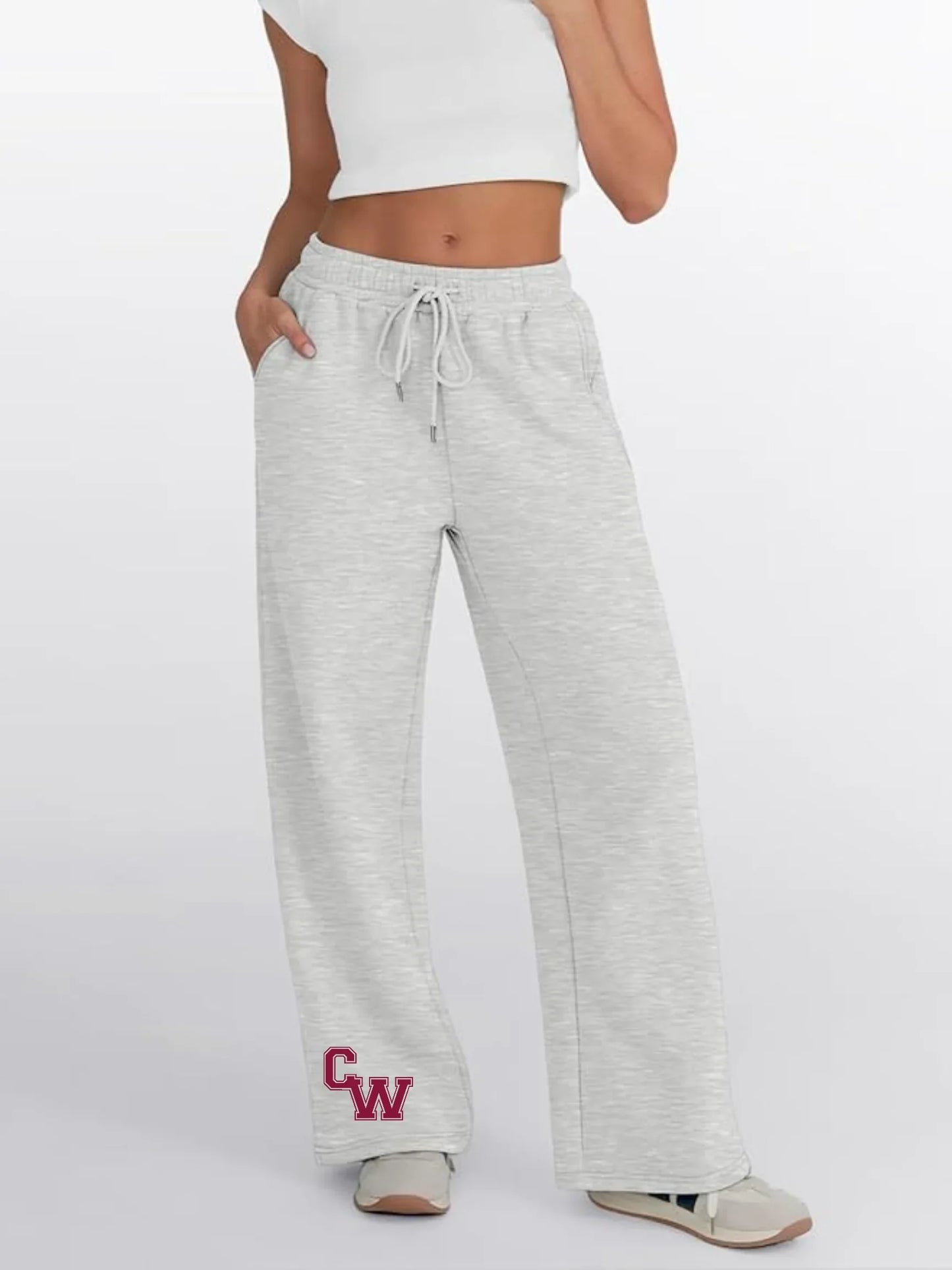 Canal Winchester "CW" Fleece Wide-Leg Women’s Sweatpants - Varsity92