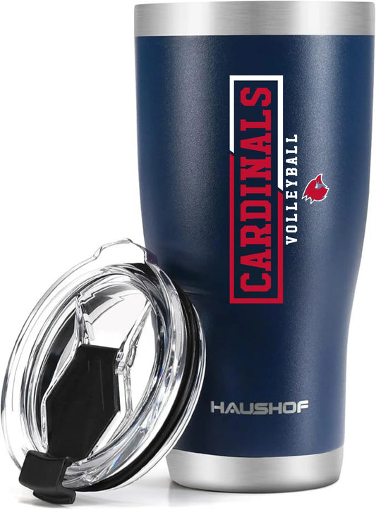 "Cardinal Volleyball" 16oz Stainless Steel Tumbler - Varsity92