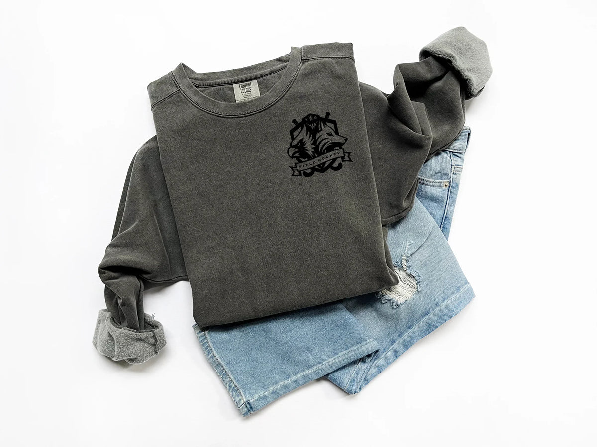 "WYB FIELD HOCKEY" Comfort Colors Vintage Sweatshirt - Varsity92