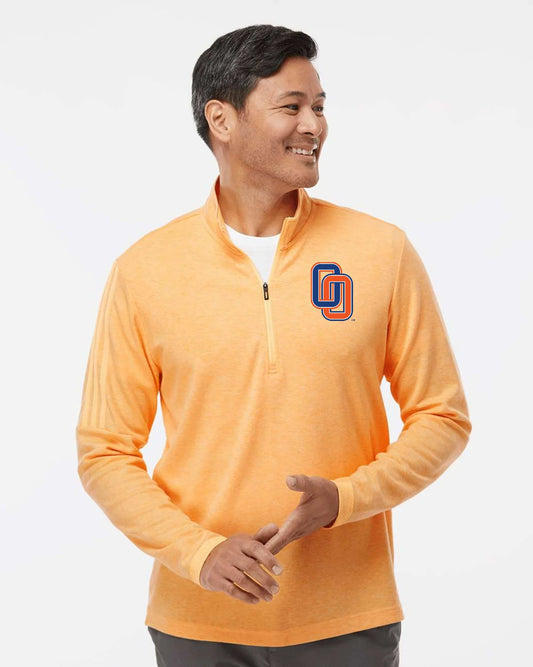 Olentangy Orange "Double O" Men's Adidas 3-Stripe Quarter Zip Sweater - Varsity92