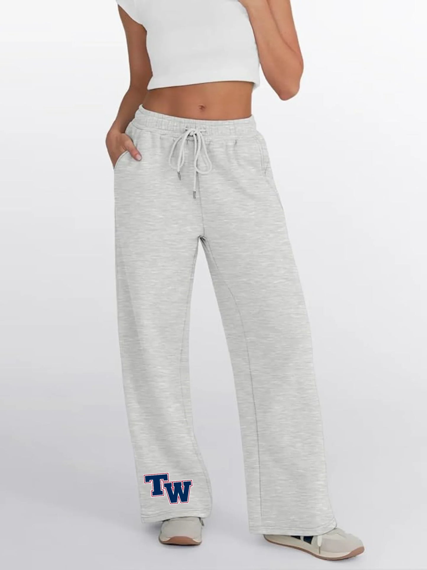 Thomas Worthington "TW" Fleece Wide-Leg Women’s Sweatpants - Varsity92
