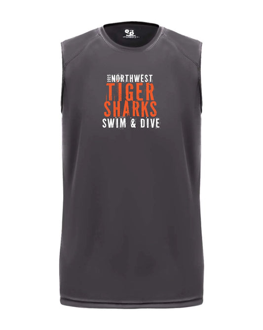 Northwest Swim "TIGERSHARKS" Boy's Sleeveless Tee - Varsity92