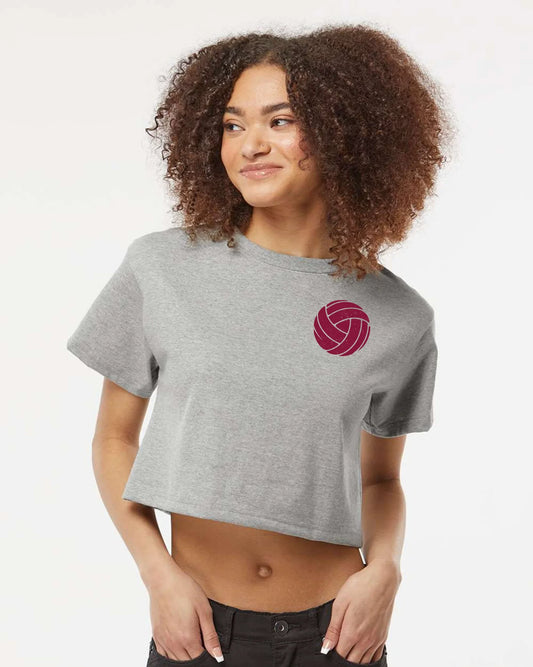 "Canal Winchester Volleyball" Champion Boxy Fit Crop Tee - Varsity92