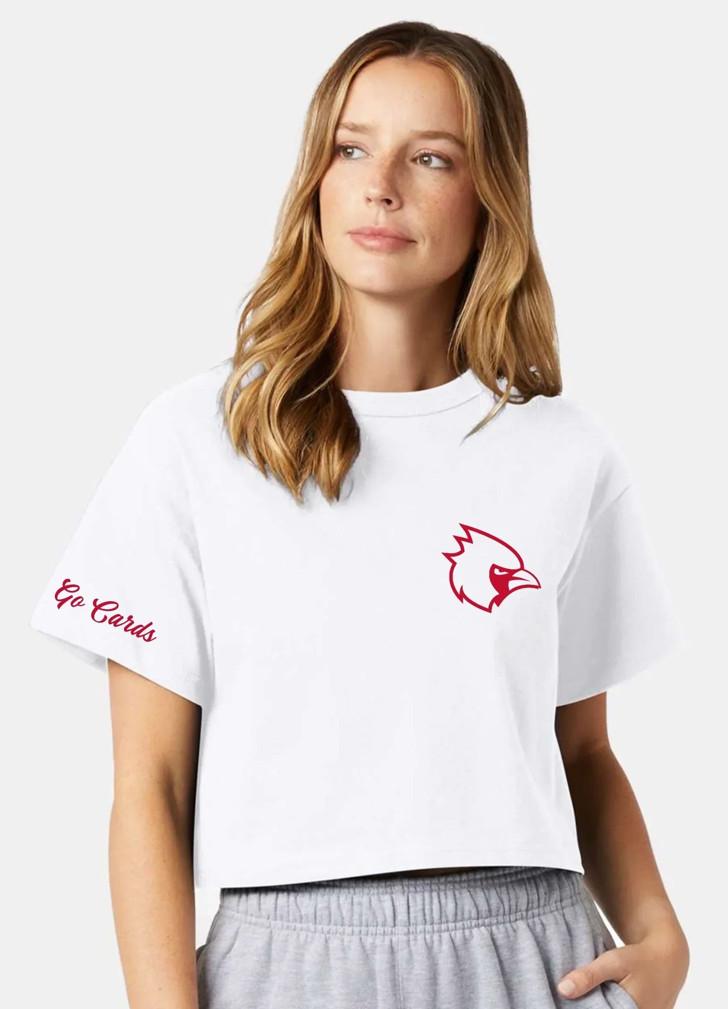 Go Cards Champion Boxy Fit Crop Tee - Varsity92