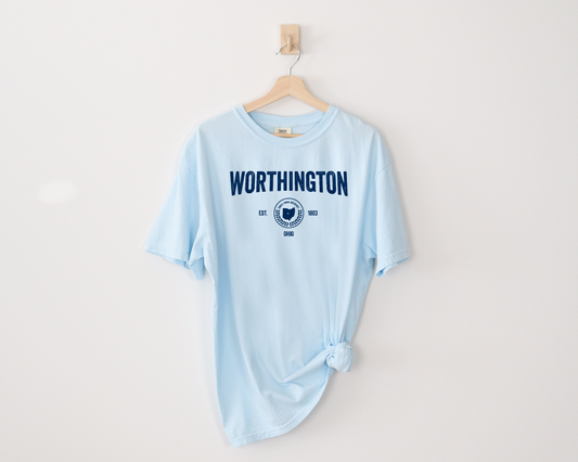 Worthington, Ohio "Est 1803" Comfort Colors Unisex Vintage Tee