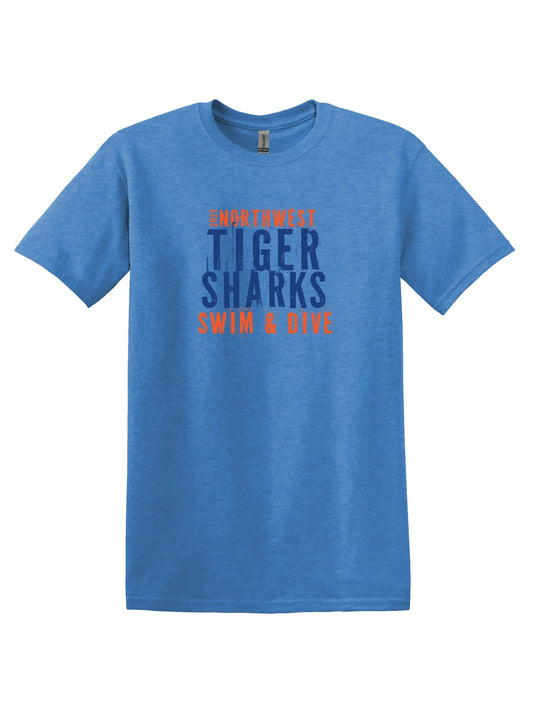 Northwest Swim "TIGERSHARKS" Youth Unisex Softstyle Tee - Varsity92