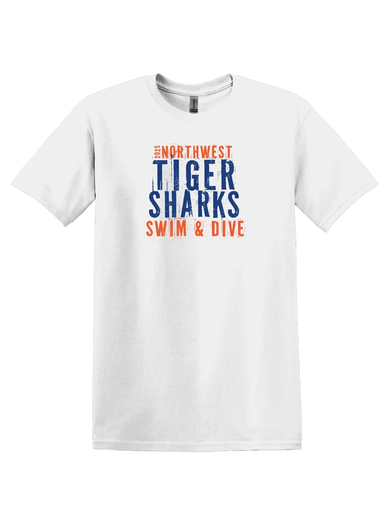 Northwest Swim "TIGERSHARKS" Youth Unisex Softstyle Tee - Varsity92