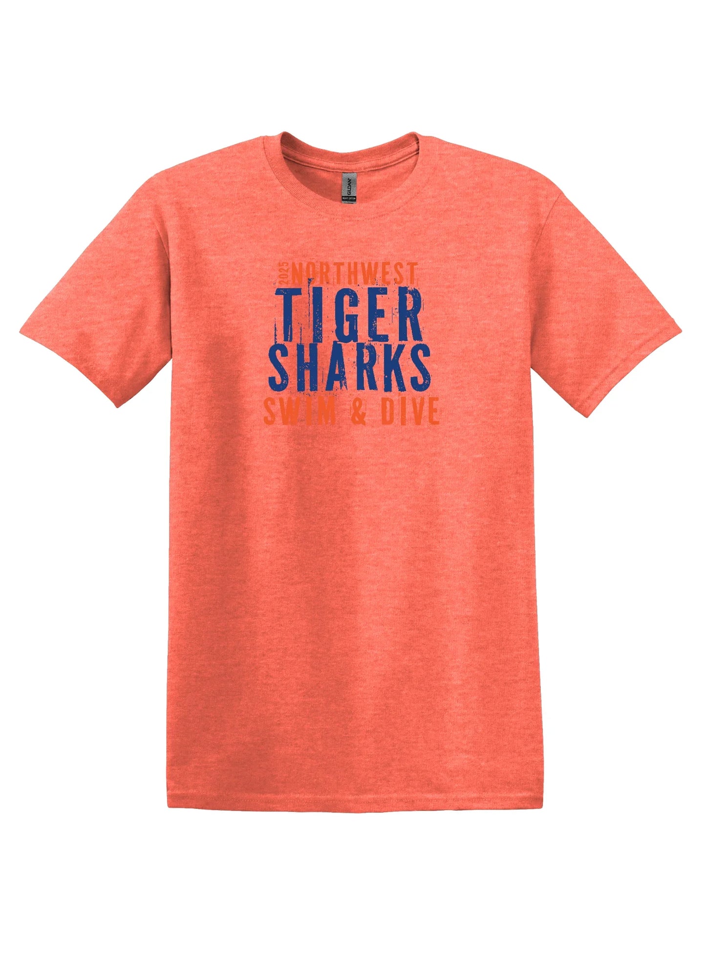 Northwest Swim "TIGERSHARKS" Youth Unisex Softstyle Tee - Varsity92