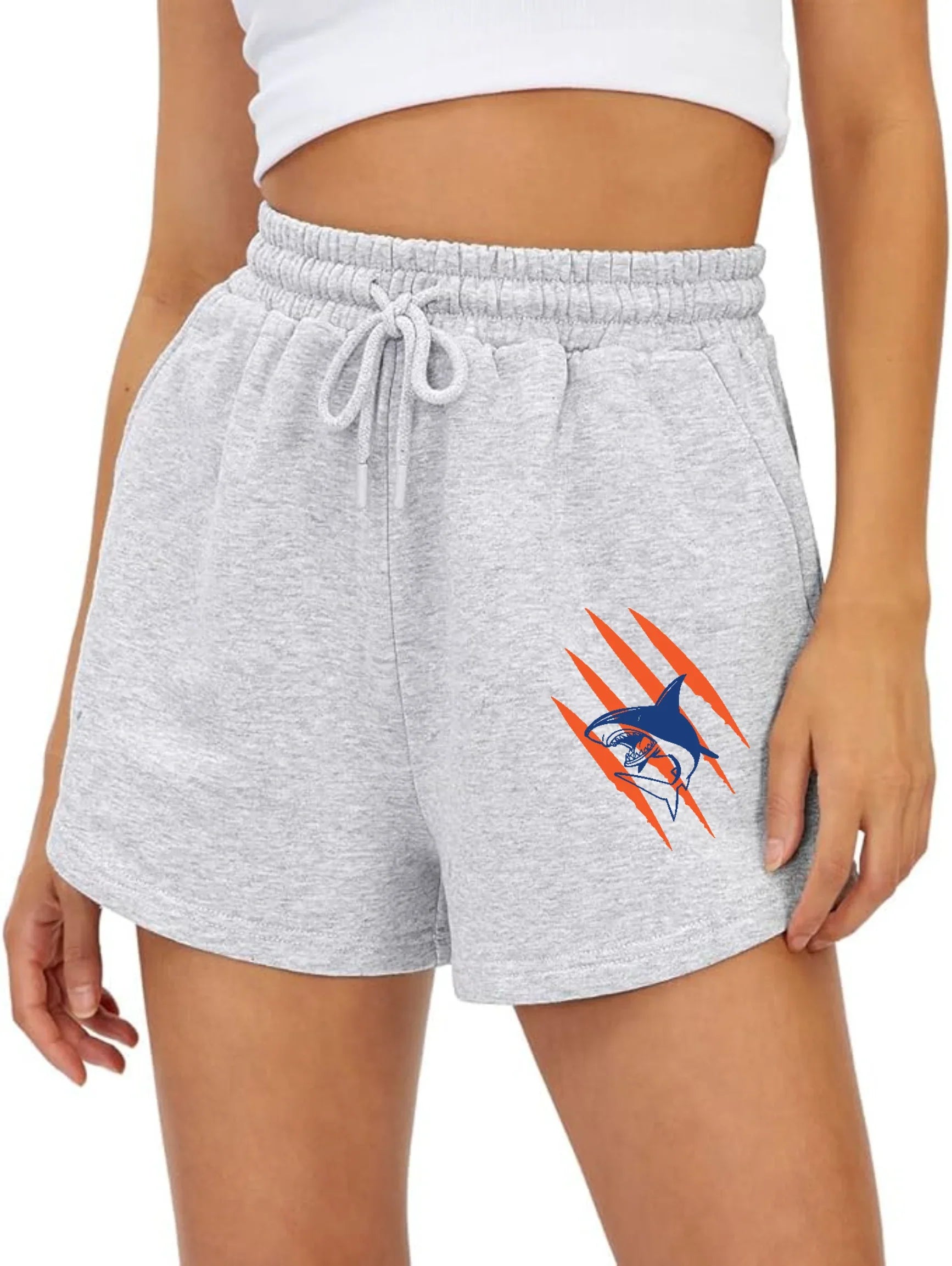 Northwest Swim "Shark Logo" Women’s Light Fleece Shorts - Varsity92
