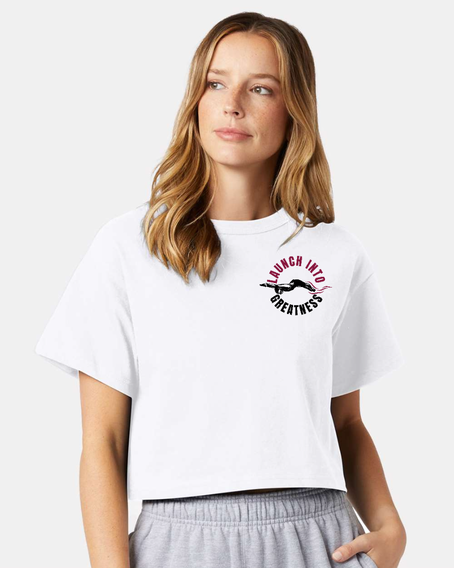 Force Aquatics "Launch Into Greatness" Champion Boxy Fit Crop Tee