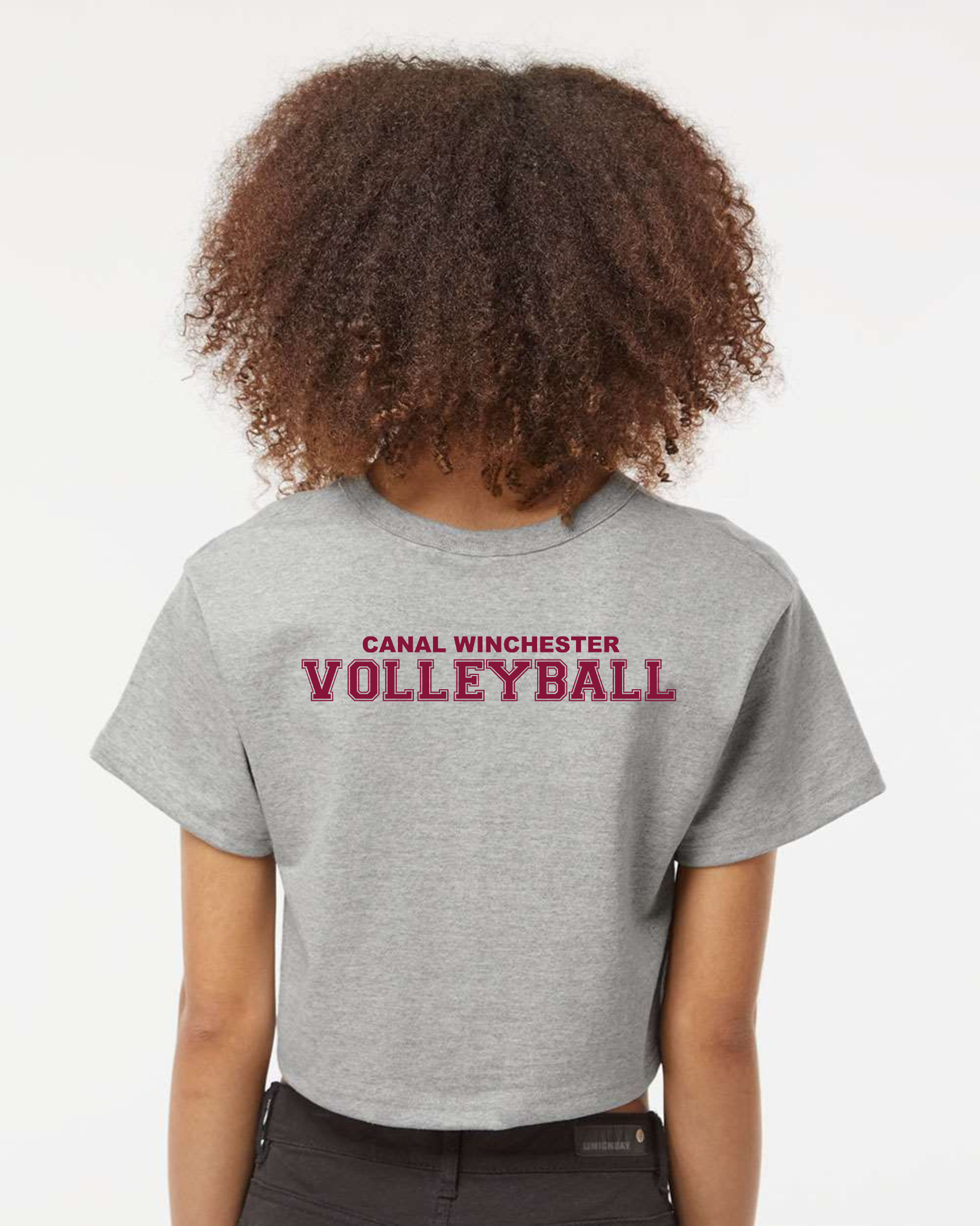 "Canal Winchester Volleyball" Champion Boxy Fit Crop Tee