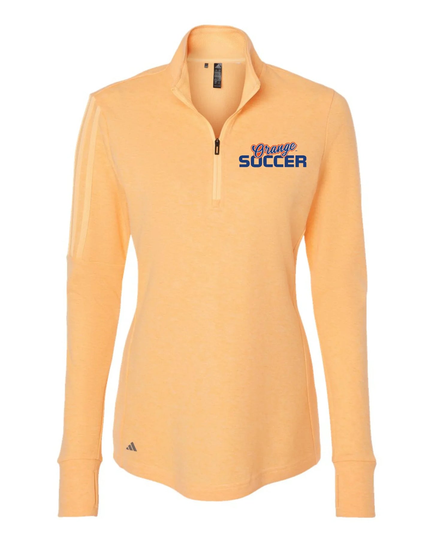 Olentangy "Orange Soccer" Adidas 3-Stripe Women's Quarter Zip Sweater