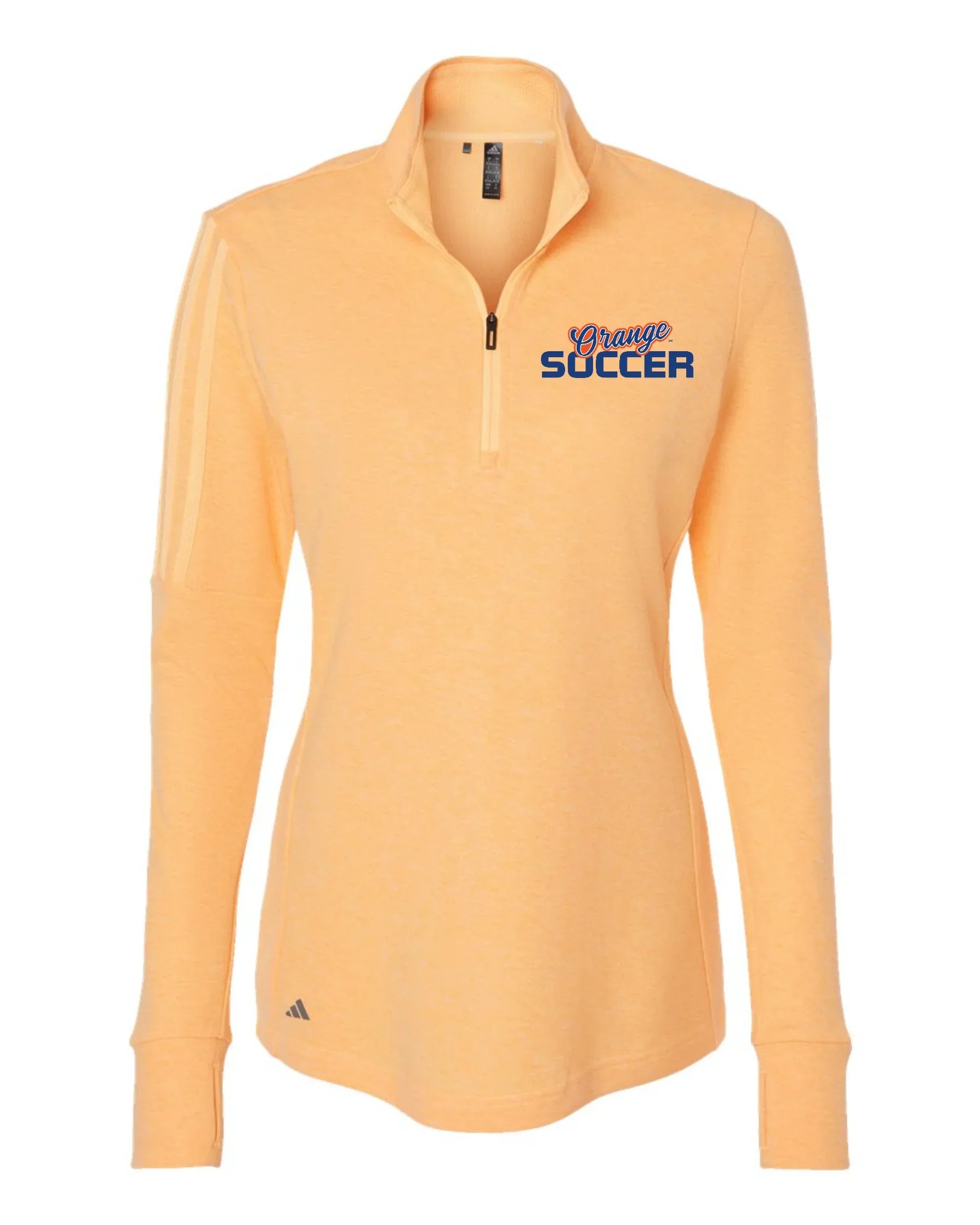 Olentangy "Orange Soccer" Adidas 3-Stripe Women's Quarter Zip Sweater - Varsity92