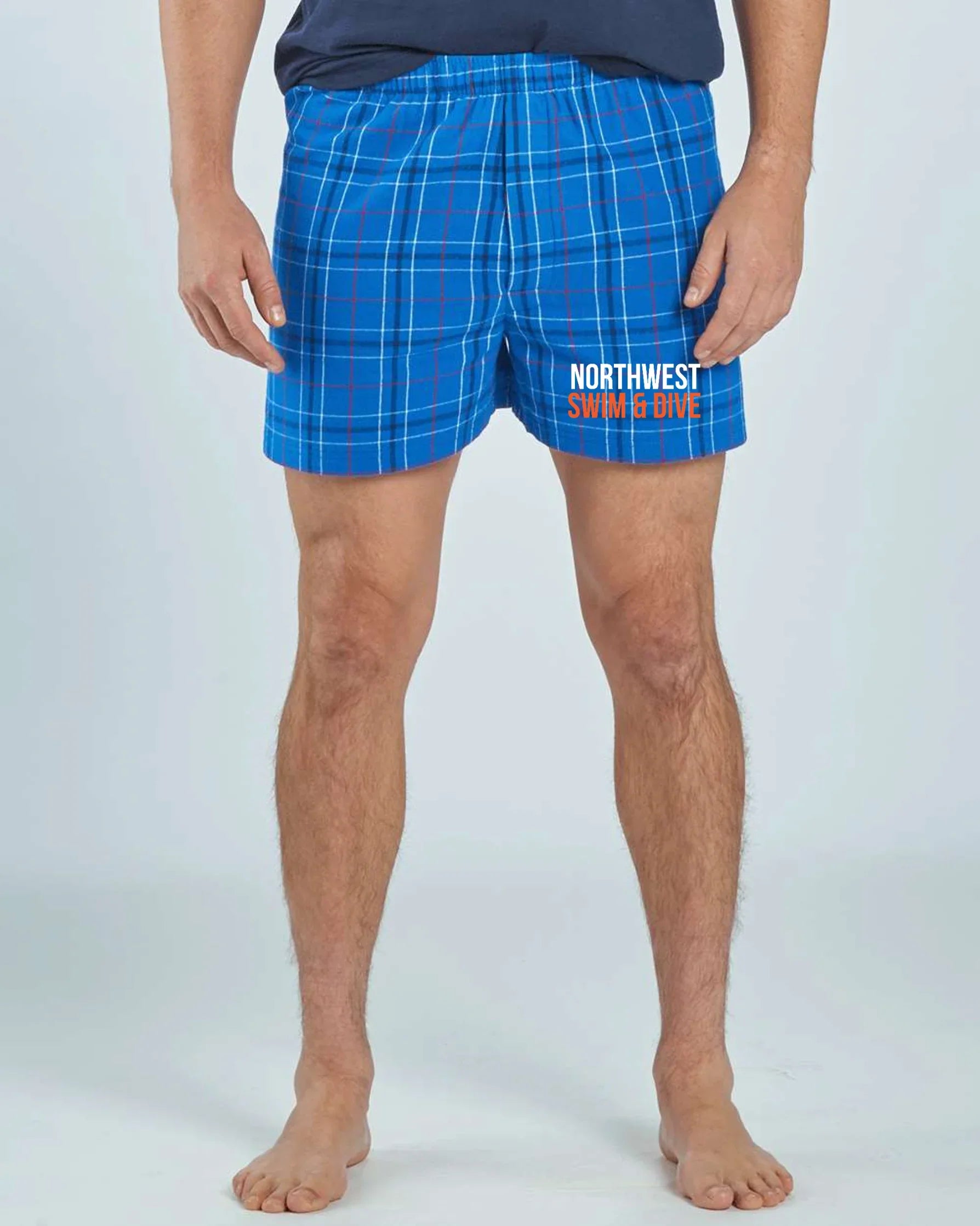 "NORTHWEST SWIM & DIVE” Boxercraft Men's Flannel Boxer Shorts - Varsity92