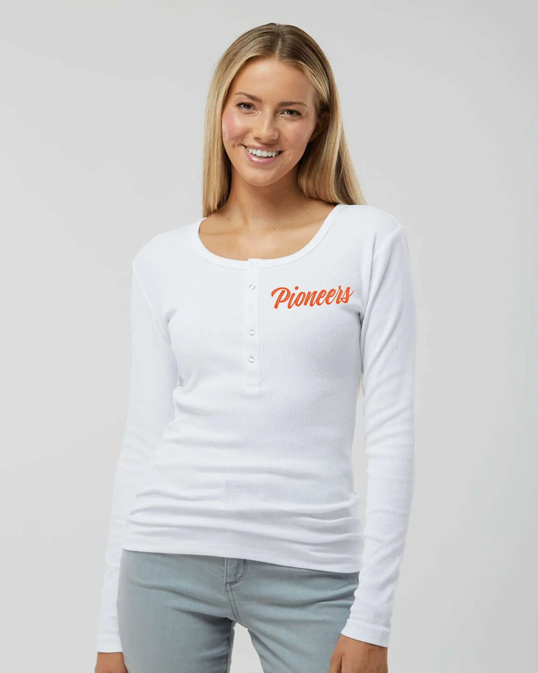 “Pioneers” myMascot Women’s Gametime Henley - Varsity92