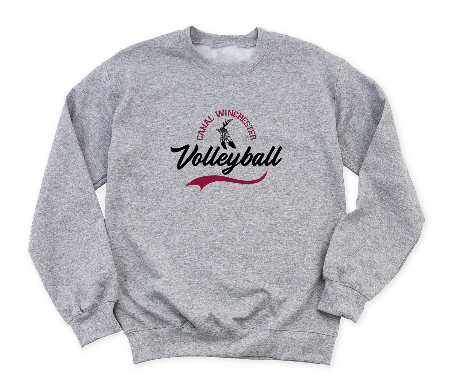 "Canal Winchester Volleyball" Script Youth Unisex Heavy Blend Crew